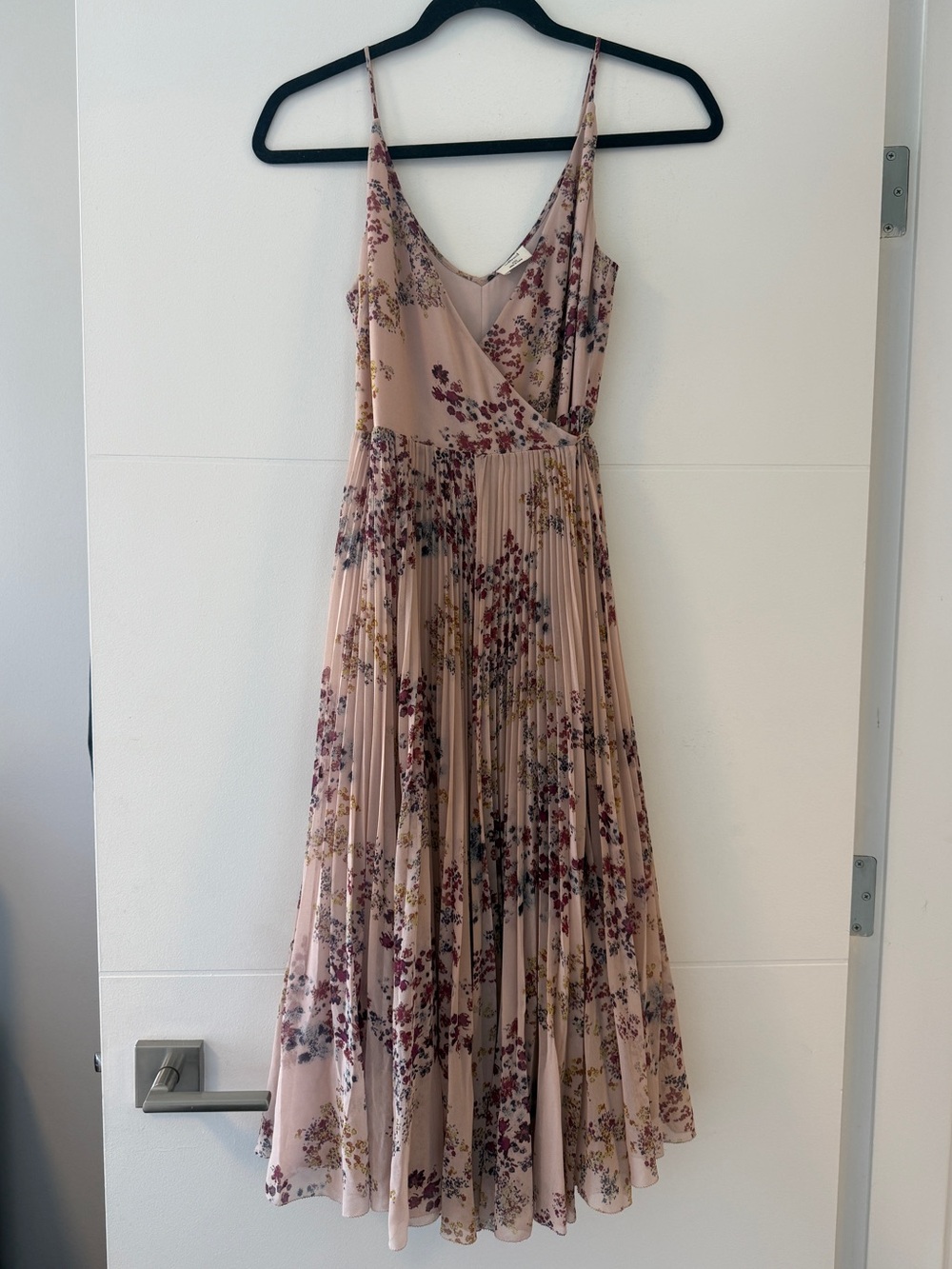 Wilfred Floral Pleated Maxi Dress Blush Pink XS